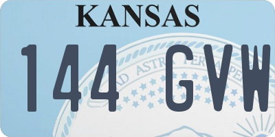 KS license plate 144GVW