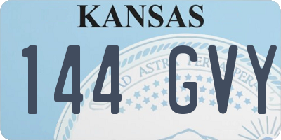 KS license plate 144GVY
