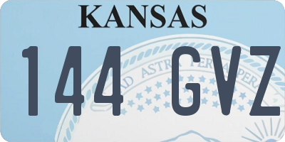 KS license plate 144GVZ
