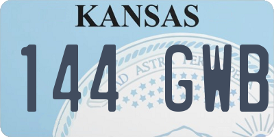 KS license plate 144GWB