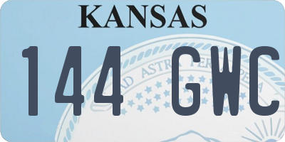 KS license plate 144GWC