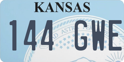 KS license plate 144GWE