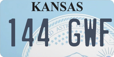 KS license plate 144GWF