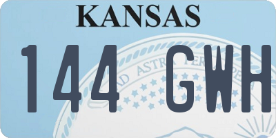 KS license plate 144GWH