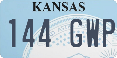 KS license plate 144GWP