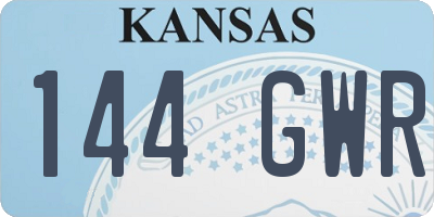 KS license plate 144GWR