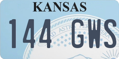 KS license plate 144GWS