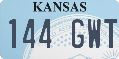 KS license plate 144GWT