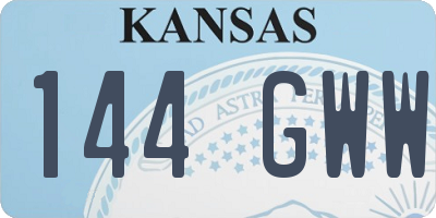 KS license plate 144GWW