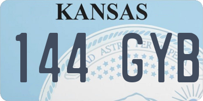 KS license plate 144GYB