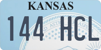 KS license plate 144HCL