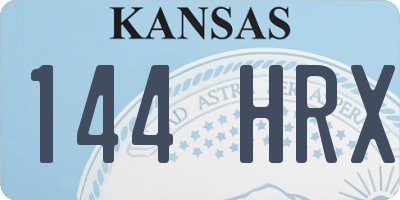 KS license plate 144HRX