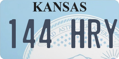 KS license plate 144HRY