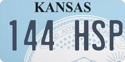 KS license plate 144HSP