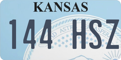 KS license plate 144HSZ