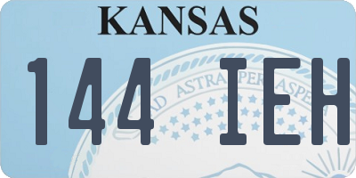 KS license plate 144IEH