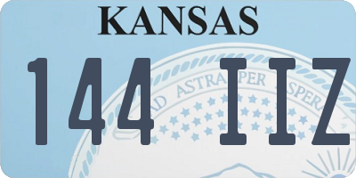 KS license plate 144IIZ
