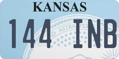 KS license plate 144INB