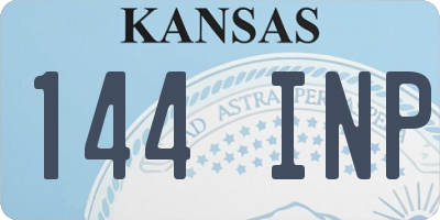 KS license plate 144INP