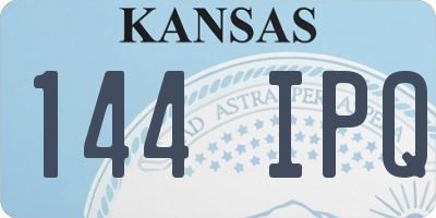 KS license plate 144IPQ
