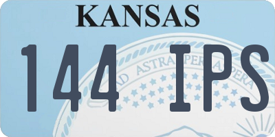 KS license plate 144IPS