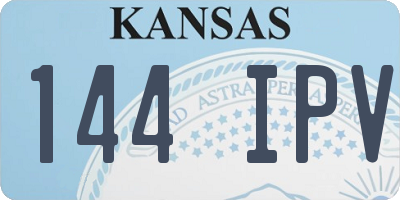 KS license plate 144IPV