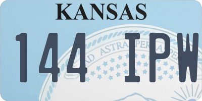 KS license plate 144IPW