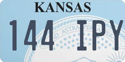 KS license plate 144IPY