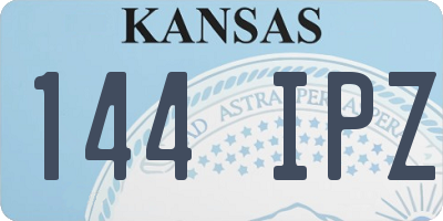 KS license plate 144IPZ