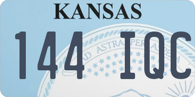KS license plate 144IQC