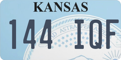 KS license plate 144IQF