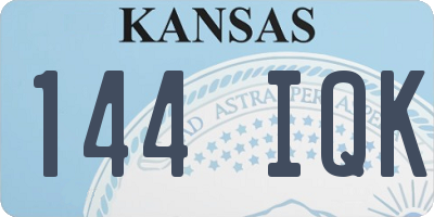KS license plate 144IQK