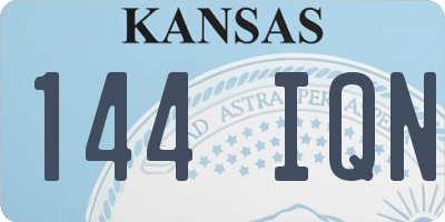KS license plate 144IQN