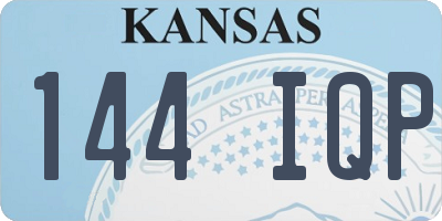 KS license plate 144IQP