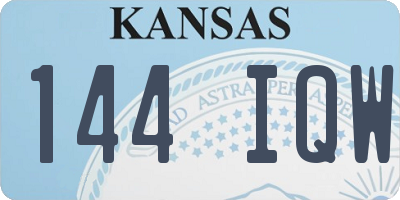 KS license plate 144IQW