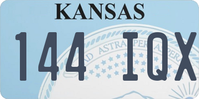 KS license plate 144IQX