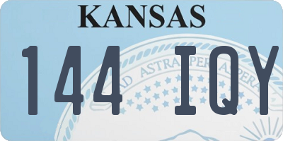 KS license plate 144IQY