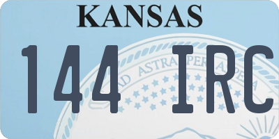 KS license plate 144IRC