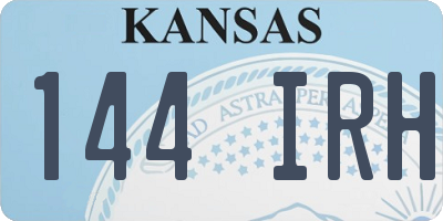 KS license plate 144IRH