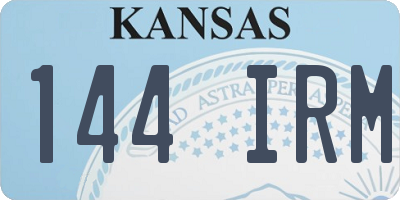 KS license plate 144IRM