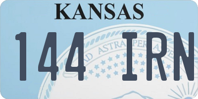 KS license plate 144IRN