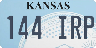 KS license plate 144IRP