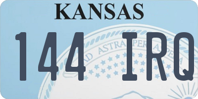 KS license plate 144IRQ