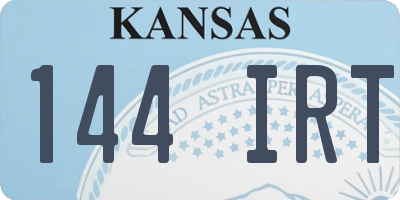 KS license plate 144IRT