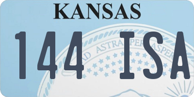KS license plate 144ISA
