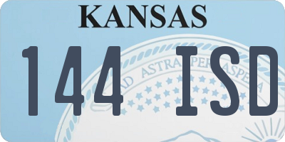 KS license plate 144ISD