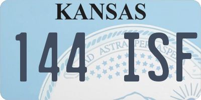 KS license plate 144ISF