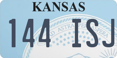 KS license plate 144ISJ