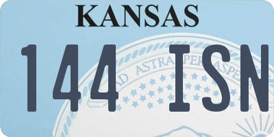 KS license plate 144ISN