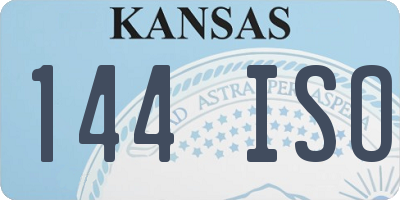 KS license plate 144ISO